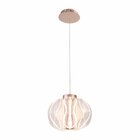 Lustre Pendente Nordecor Wavy 2943 Ouro Champagne Led Bivolt