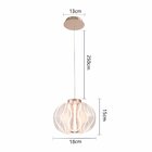 Lustre Pendente Nordecor Wavy 2943 Ouro Champagne Led Bivolt