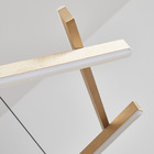 Lustre Pendente Nordecor Wida 2788 Preto / Ouro Champagne Led