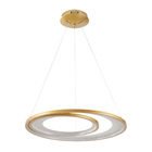 Lustre Pendente Nordecor Zahal 2505 Dourado Led Bivolt