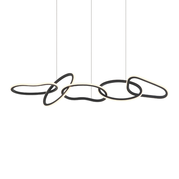 Lustre Pendente Nordecor Zena 2596 Preto Led Bivolt Preto 2596