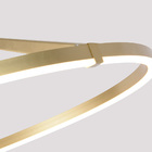 Lustre Pendente Nordecor Zier 2867 Dourado Fosco Led Bivolt