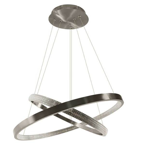 Lustre Pendente Oca 2 Aneis 80 E 60cm 74w Gd003nk St1878