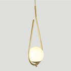 Lustre Pendente On Drop - Dourado Com Globo De Vidro Branco