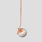 Lustre Pendente On Ly - Bronze Com Globo De Vidro Fumê