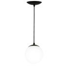 Lustre Pendente Orby Bolinha Preto + Lampada 3000k