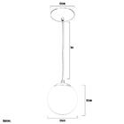 Lustre Pendente Orby Bolinha Preto + Lampada 6000k