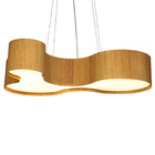 Lustre Pendente Orgânico Semi Cilindrico Wi3 De Madeira Freij