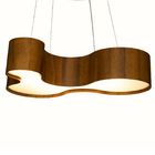 Lustre Pendente Orgânico Semi Cilíndrico Wi3 De Madeira Imbui