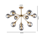 Lustre Pendente Orluce Astro Or1186 Dourado G9 Bivolt