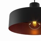 Lustre Pendente Orluce Dritto G Or1381 Preto E Bronze E27 Biv