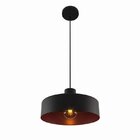 Lustre Pendente Orluce Dritto G Or1381 Preto E Bronze E27 Biv