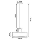 Lustre Pendente Orluce Dritto G Or1381 Preto E Bronze E27 Biv