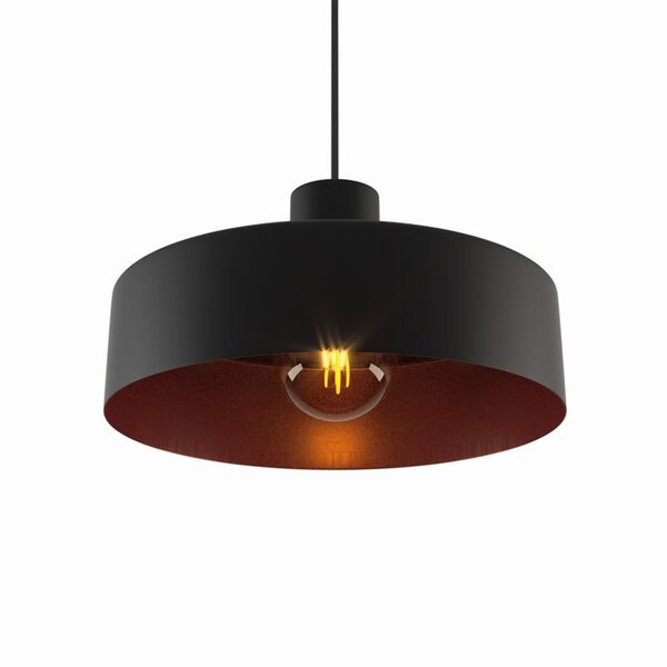 Lustre Pendente Orluce Dritto G Or1381 Preto E Bronze E27 Biv