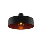 Lustre Pendente Orluce Dritto Or1384 Preto E Bronze E27 Bivolt