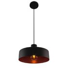 Lustre Pendente Orluce Dritto Or1384 Preto E Bronze E27 Bivolt