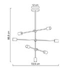 Lustre Pendente Orluce Edison Ii Or1188 Dourado E27 Bivolt