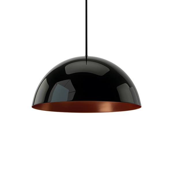 Lustre Pendente Orluce Orbi Or207 Preto Brilho E27 Bivolt - Ú