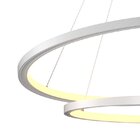 Lustre Pendente Orluce Tabat Or1788 Com 2 Aros 60/40cm Branco