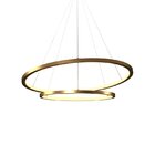 Lustre Pendente Orluce Tabat Or1790 Com 2 Aros 60/40cm Dourad
