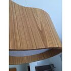 Lustre Pendente Oval 78cm Em Acrílico E Madeira Louro Freijó