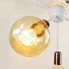 Lustre Pendente Para 7 Lâmpadas - Sputnik - Branco Com Cobre