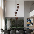 Lustre Pendente Para Sala Pé Direito Alto 5m Mbm - Marrom