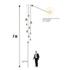 Lustre Pendente Para Sala Pé Direito Alto Duplo Flora Marfim