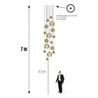 Lustre Pendente Para Sala Pé Direito Duplo Big Boss Marfim