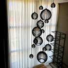 Lustre Pendente Para Sala Pé Direito Duplo Big Boss Preto