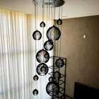 Lustre Pendente Para Sala Pé Direito Duplo Big Boss Preto