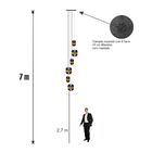 Lustre Pendente Para Sala Pé Direito Duplo M-barrel Preto