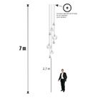 Lustre Pendente Para Sala Pé Direito Duplo Mix Ball P7 - Bran