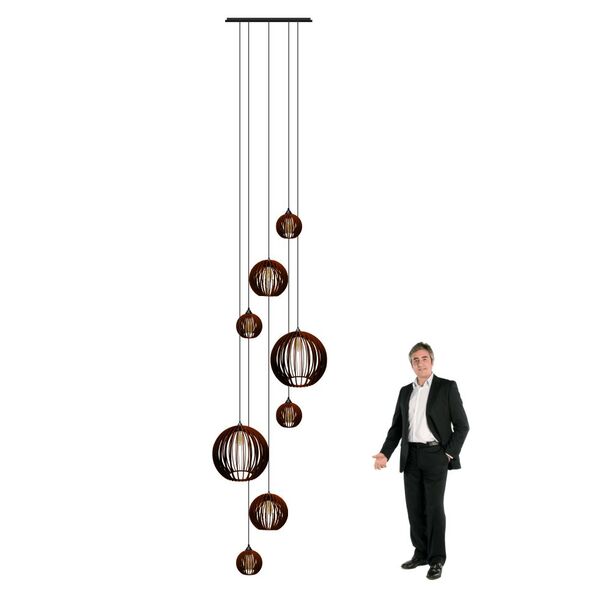 Lustre Pendente Para Sala Pé Direito Duplo Mix Ball P7 - Marr