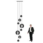 Lustre Pendente Para Sala Pé Direito Duplo Mix Ball P7 - Preto