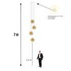 Lustre Pendente Para Sala Pé Direito Duplo Quatro Arabesques