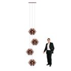 Lustre Pendente Para Sala Pé Direito Duplo Quatro Arabesques