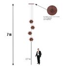 Lustre Pendente Para Sala Pé Direito Duplo Quatro Arabesques