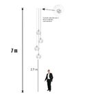 Lustre Pendente Para Sala Pé Direito Duplo Quatro Ball P7 - B