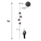 Lustre Pendente Para Sala Pé Direito Duplo Quatro Ball P7 - P