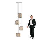 Lustre Pendente Para Sala Pé Direito Duplo Quatro Brisa Branco