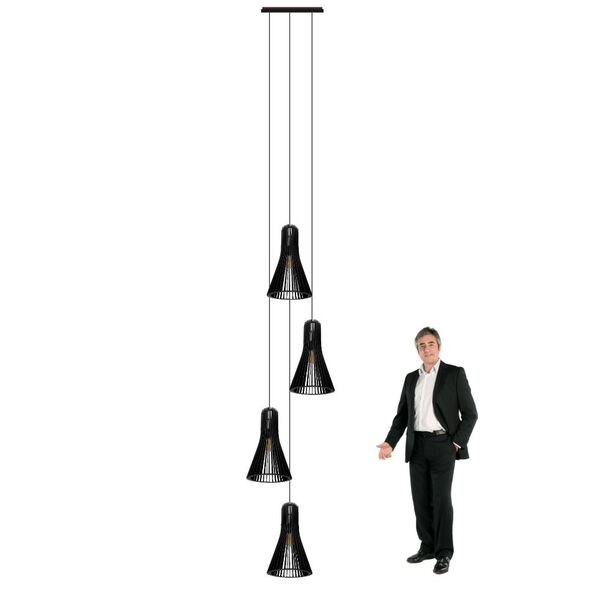 Lustre Pendente Para Sala Pé Direito Duplo Quatro Short Funne