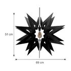 Lustre Pendente Para Sala Pé Direito Duplo Quatro Star Preto