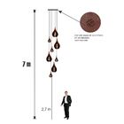 Lustre Pendente Para Sala Pé Direito Duplo Rain Marrom