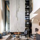 Lustre Pendente Para Sala Pé Direito Duplo Sp-focus Marfim