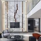 Lustre Pendente Para Sala Pé Direito Duplo Sp-focus Marrom