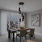 Lustre Pendente Para Sala Pé Direito Duplo Sp-focus Preto