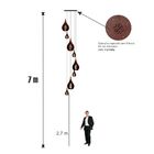 Lustre Pendente Para Sala Pé Direito Duplo Sp-rain Marrom