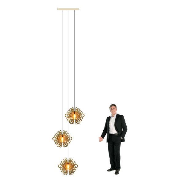 Lustre Pendente Para Sala Pé Direito Duplo Trio Arabesques Ma