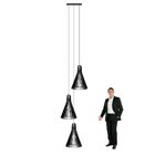 Lustre Pendente Para Sala Pé Direito Duplo Trio Funnel P7 - P